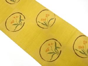 変わり市松に花模様織出し袋帯